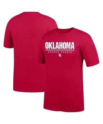 Men's Crimson Oklahoma Sooners Team Bar Choice T-shirt $15.68 T-Shirts