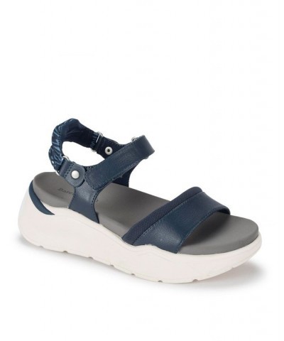 Wincy Platform Sandals Blue $47.17 Shoes