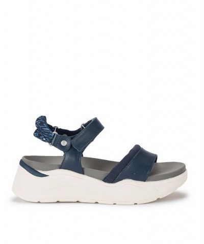 Wincy Platform Sandals Blue $47.17 Shoes