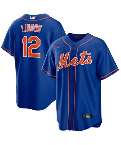 Men's Francisco Lindor Royal New York Mets Alternate Replica Player Jersey $53.65 Jersey