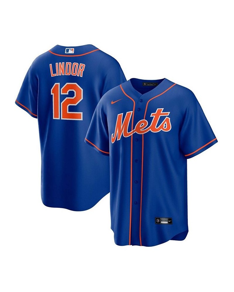 Men's Francisco Lindor Royal New York Mets Alternate Replica Player Jersey $53.65 Jersey