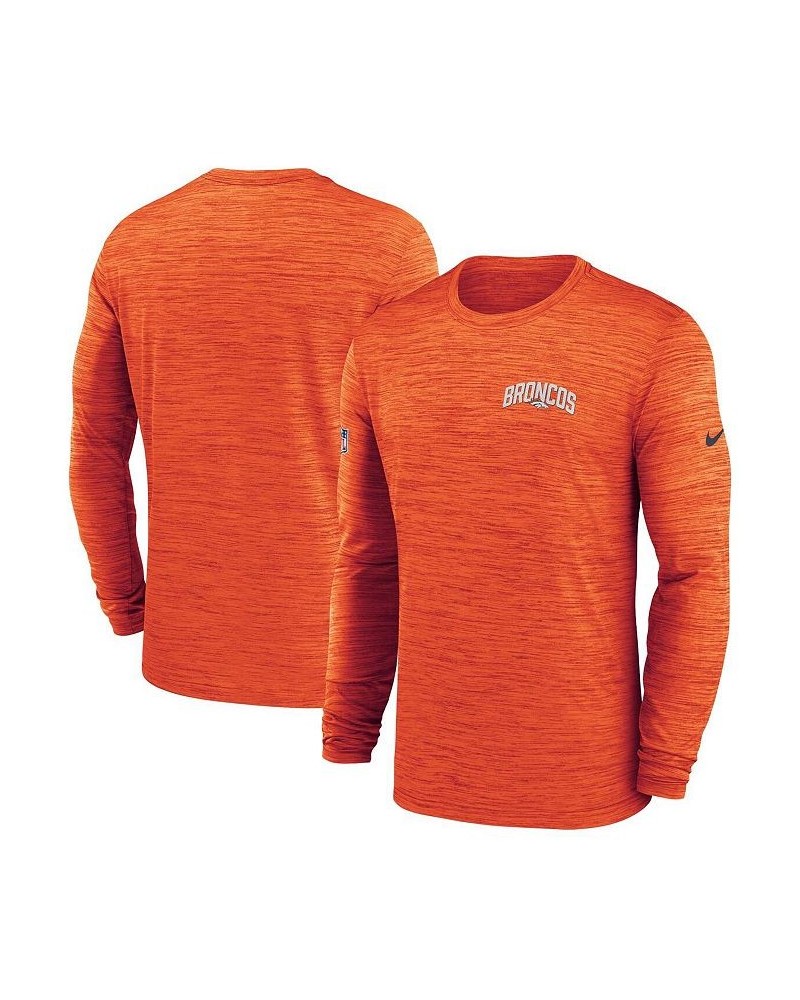 Men's Orange Denver Broncos Velocity Athletic Stack Performance Long Sleeve T-shirt $28.04 T-Shirts