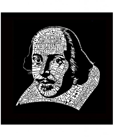 Men's Word Art Long Sleeve T-Shirt - Shakespeare Black $21.19 T-Shirts