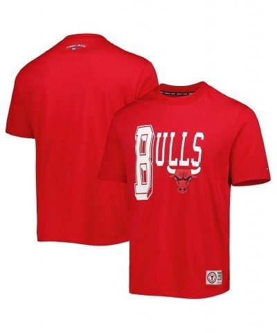 Men's Red Chicago Bulls Mel Varsity T-shirt $26.49 T-Shirts