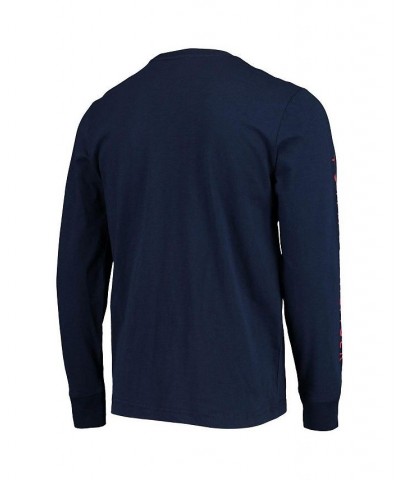 Men's College Navy Seattle Seahawks Peter Long Sleeve T-shirt $26.68 T-Shirts