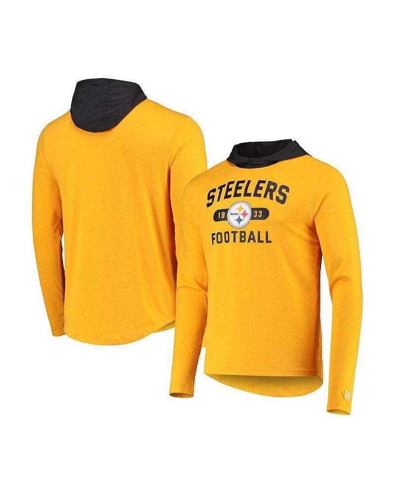 Men's Gold, Black Pittsburgh Steelers Active Block Hoodie Long Sleeve T-shirt $26.40 T-Shirts