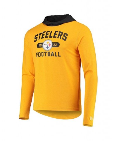 Men's Gold, Black Pittsburgh Steelers Active Block Hoodie Long Sleeve T-shirt $26.40 T-Shirts