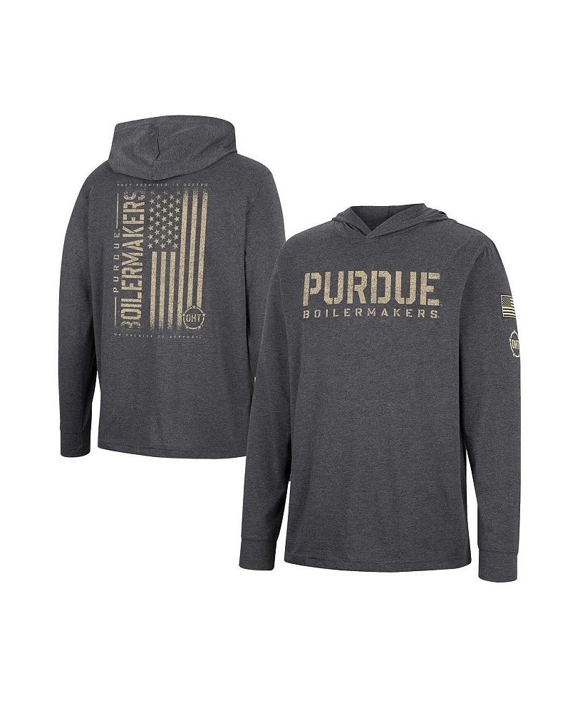 Men's Charcoal Purdue Boilermakers Team OHT Military-Inspired Appreciation Hoodie Long Sleeve T-shirt $26.40 T-Shirts