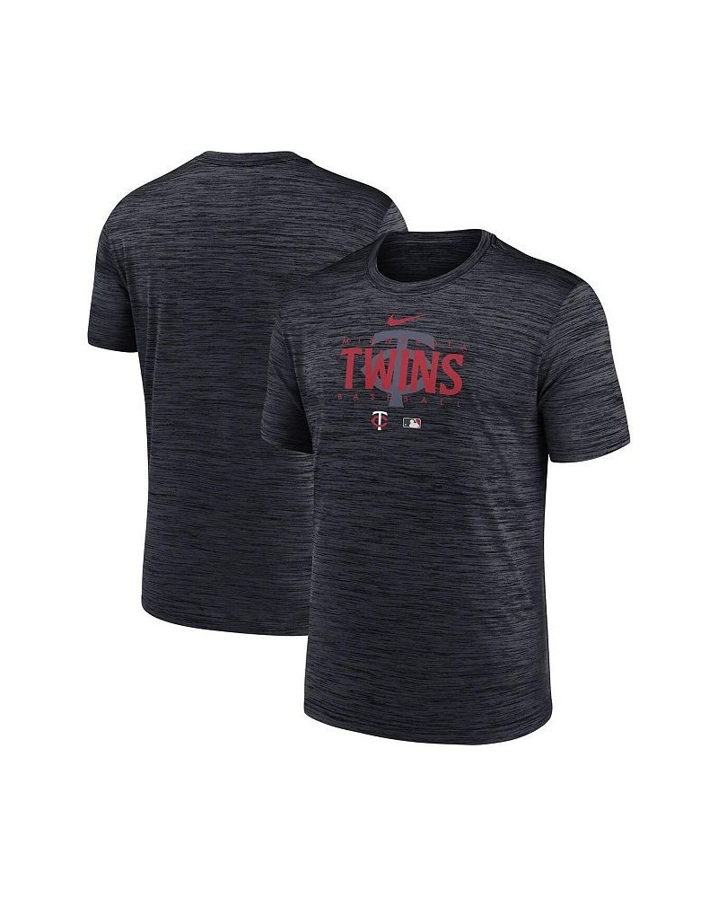 Men's Minnesota Twins Charcoal Authentic Collection Velocity Performance Practice T-shirt $24.00 T-Shirts