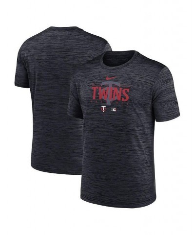 Men's Minnesota Twins Charcoal Authentic Collection Velocity Performance Practice T-shirt $24.00 T-Shirts