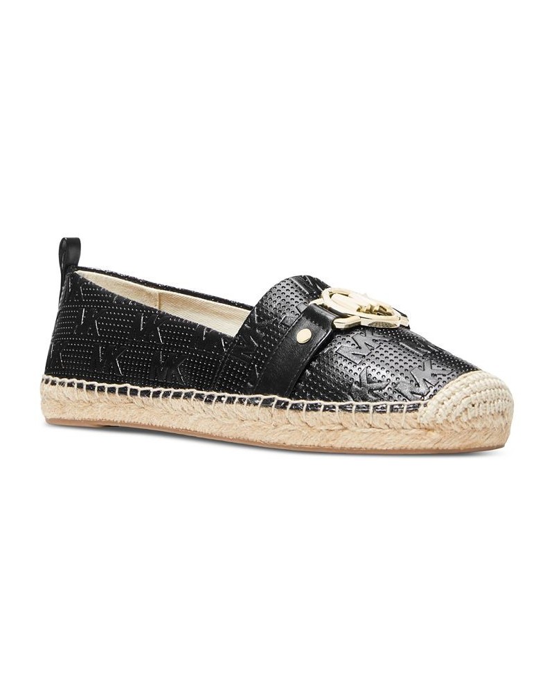 Women's Rory Slip-On Espadrille Flats Black $58.05 Shoes