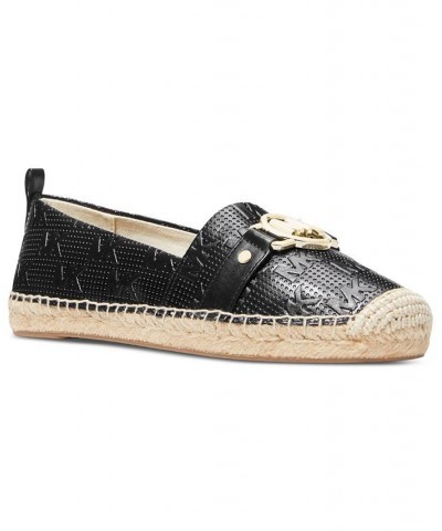 Women's Rory Slip-On Espadrille Flats Black $58.05 Shoes