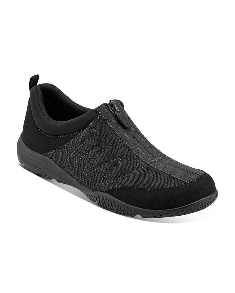 Women's Bestrong Round Toe Casual Sneakers Black $41.87 Shoes