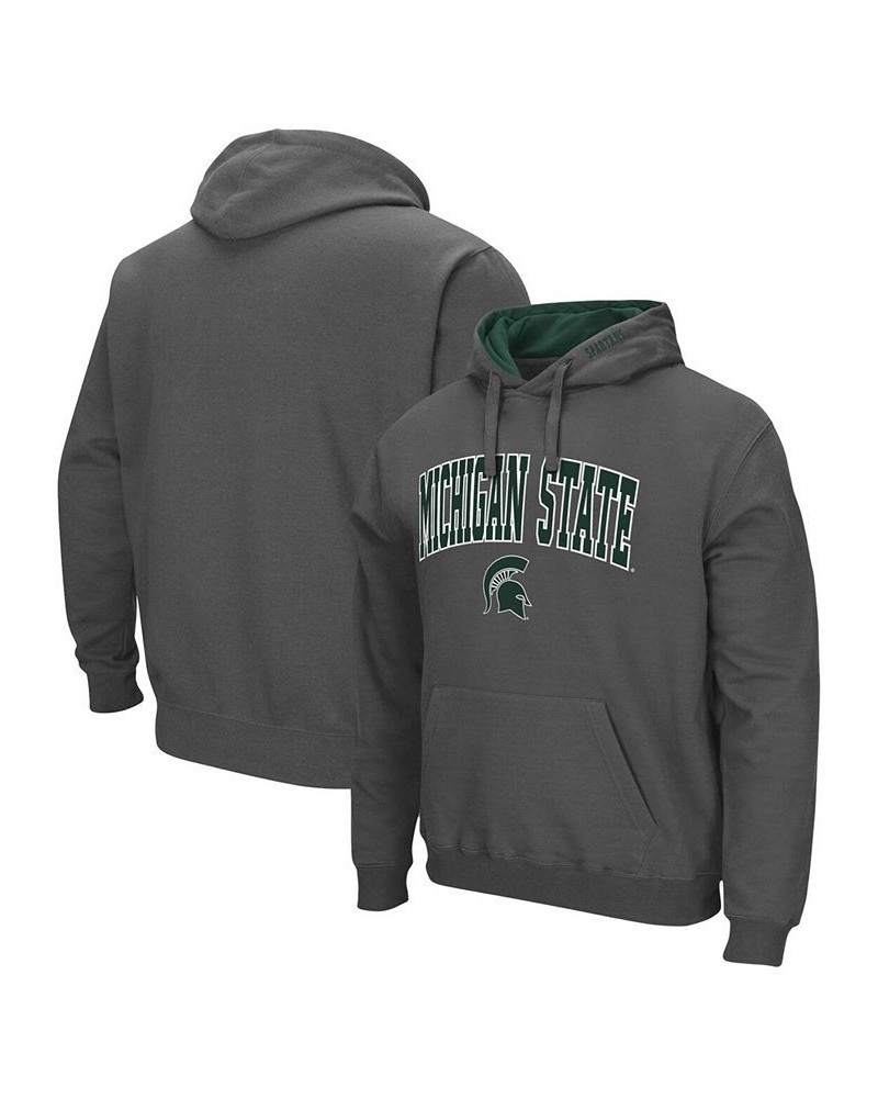 Men's Charcoal Michigan State Spartans Arch Logo 3.0 Pullover Hoodie $19.74 Sweatshirt