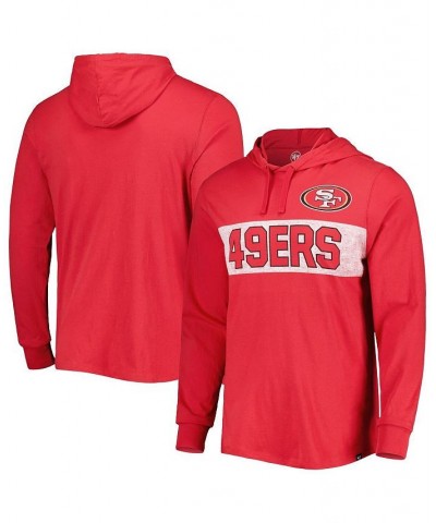 Men's Scarlet San Francisco 49ers Field Franklin Pullover Hoodie $37.73 Sweatshirt