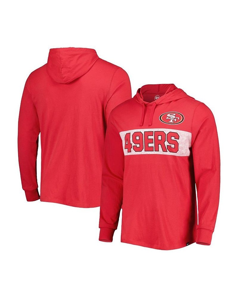 Men's Scarlet San Francisco 49ers Field Franklin Pullover Hoodie $37.73 Sweatshirt