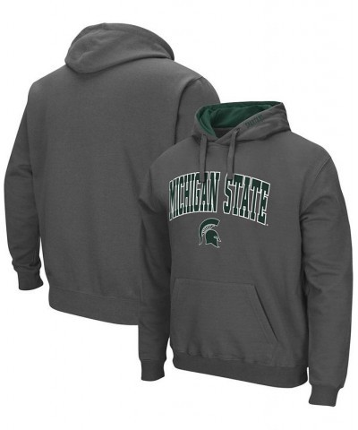 Men's Charcoal Michigan State Spartans Arch Logo 3.0 Pullover Hoodie $19.74 Sweatshirt