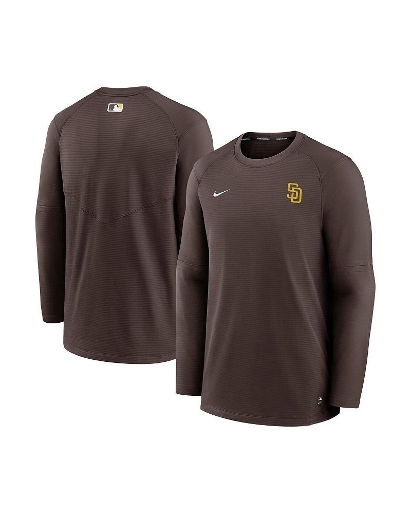 Men's Brown San Diego Padres Authentic Collection Logo Performance Long Sleeve T-shirt $39.60 T-Shirts