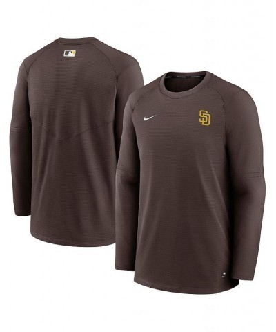 Men's Brown San Diego Padres Authentic Collection Logo Performance Long Sleeve T-shirt $39.60 T-Shirts