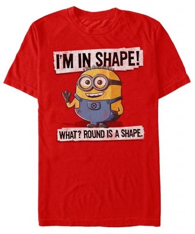 Minions Illumination Men's Despicable Me I'M In Shape Short Sleeve T-Shirt Red $20.99 T-Shirts