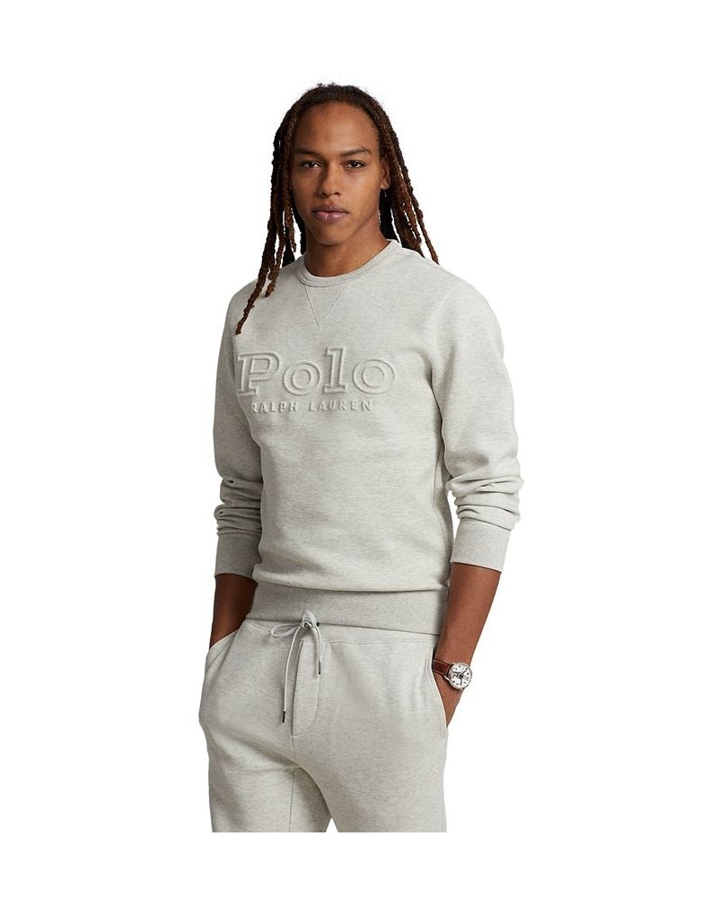 Men's Logo Double-Knit Sweatshirt Gray $38.05 Sweatshirt