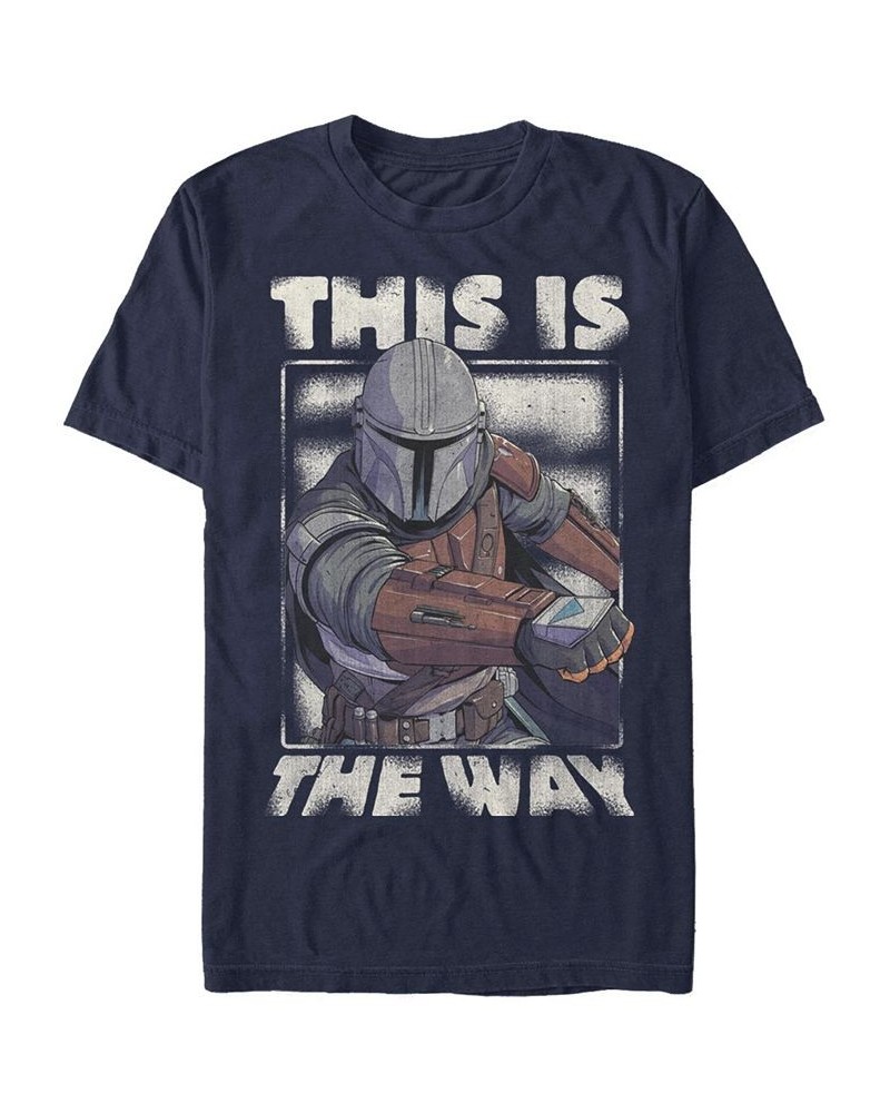 Men's The Way Short Sleeve Crew T-shirt Blue $16.45 T-Shirts