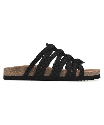 Women's Hamza Slide Footbeds Sandals Black $35.19 Shoes