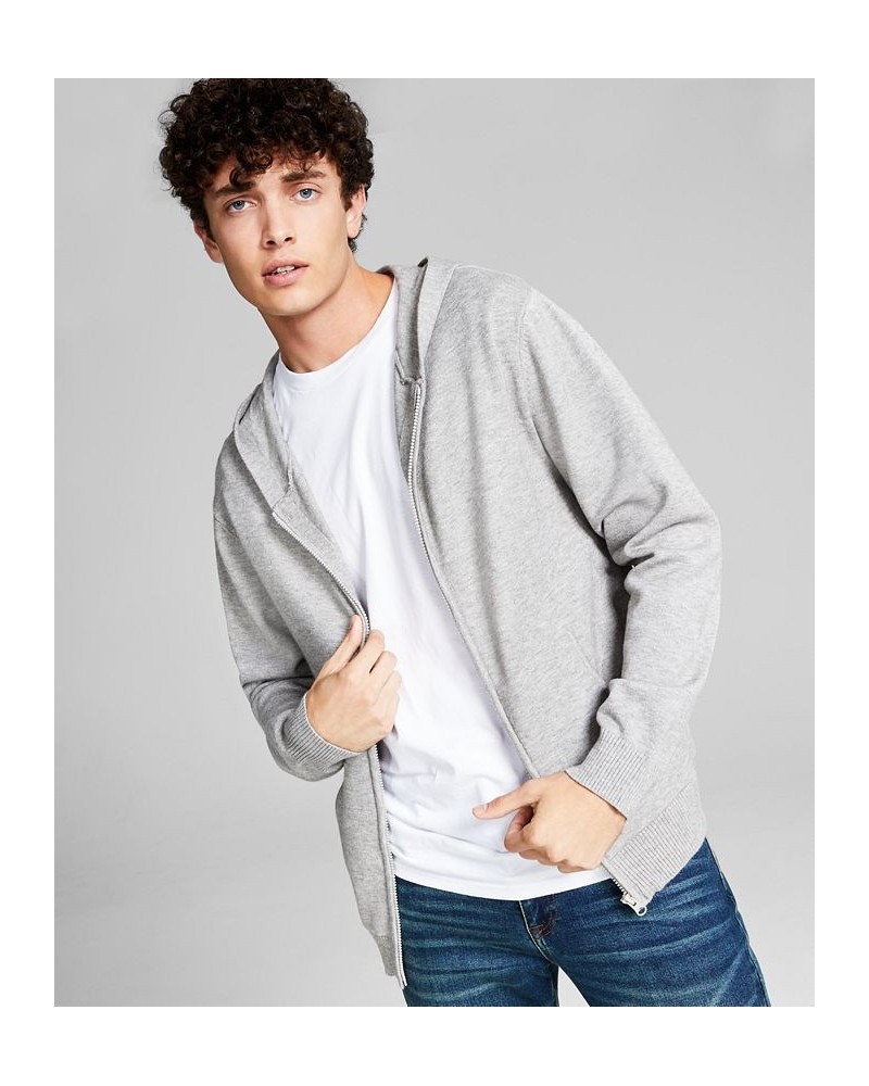 Men's Zip-Up Hoodie Gray $18.66 Sweatshirt