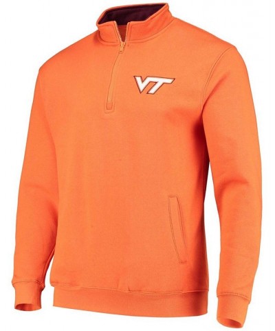 Men's Orange Virginia Tech Hokies Tortugas Logo Quarter-Zip Jacket $25.20 Sweatshirt