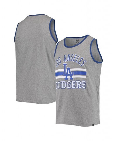 Men's '47 Heather Gray Los Angeles Dodgers Edge Super Rival Tank Top $20.39 T-Shirts