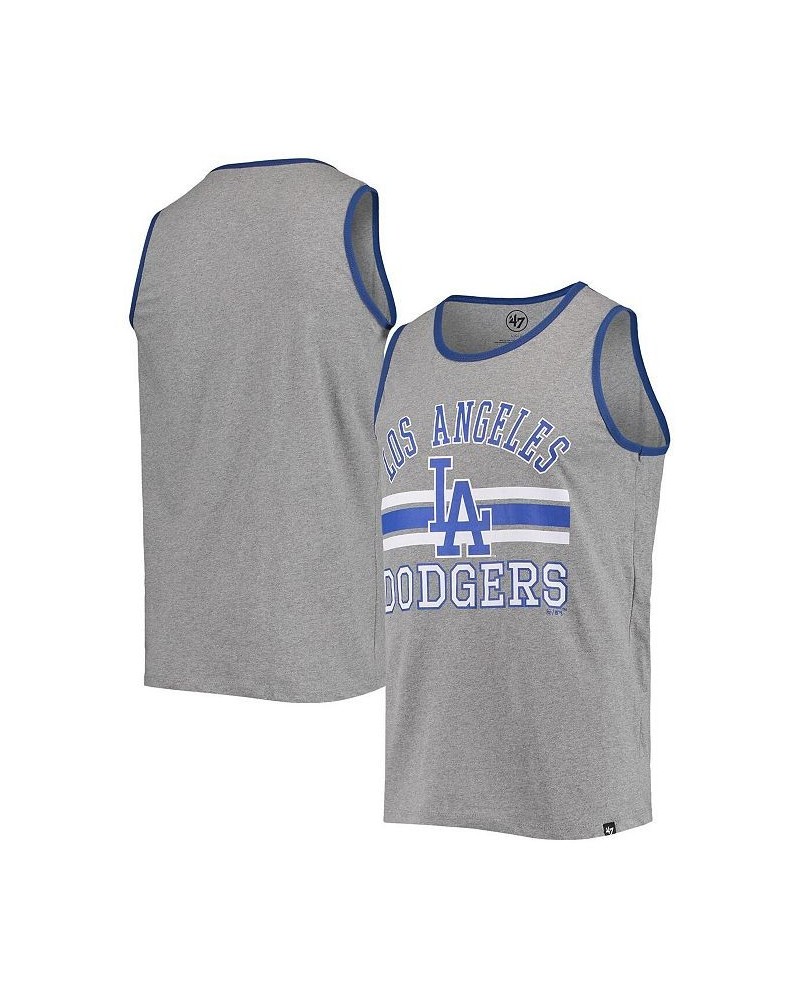 Men's '47 Heather Gray Los Angeles Dodgers Edge Super Rival Tank Top $20.39 T-Shirts