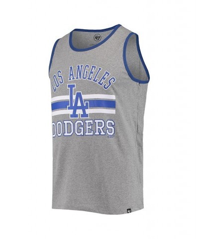 Men's '47 Heather Gray Los Angeles Dodgers Edge Super Rival Tank Top $20.39 T-Shirts