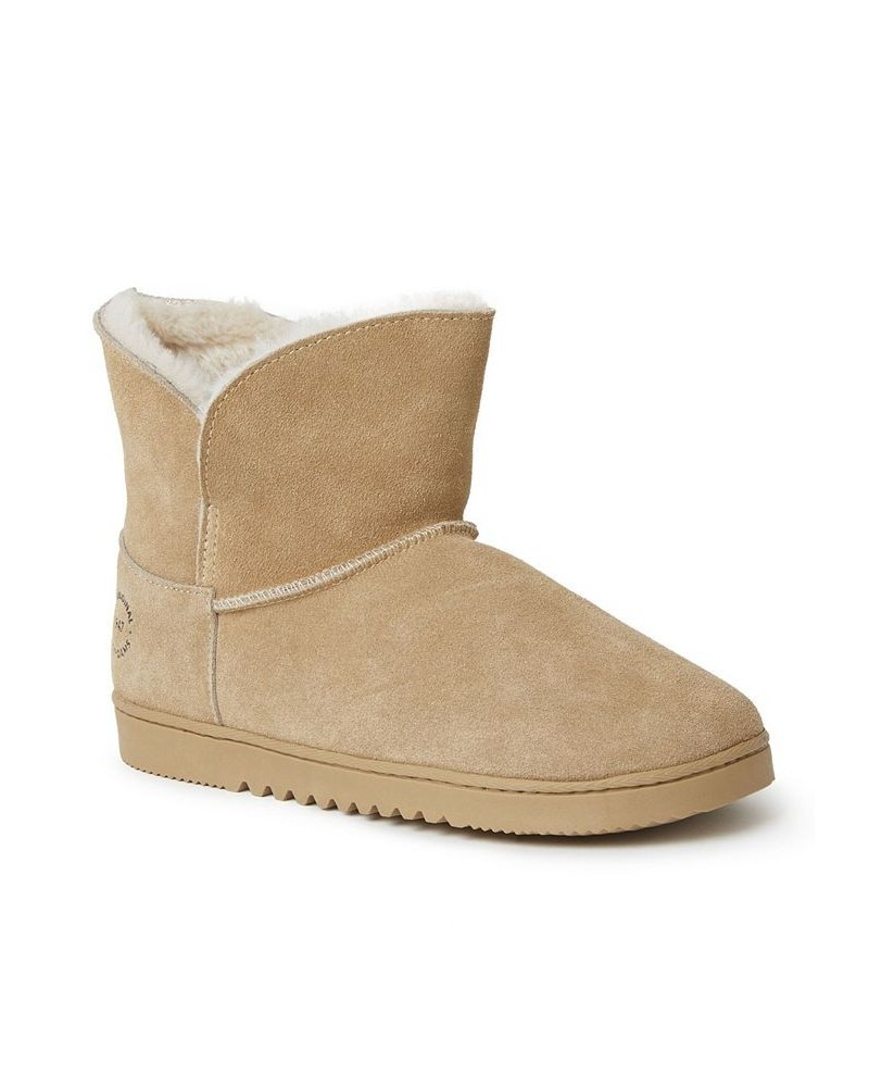 Women's Paige Genuine Suede Bootie Tan/Beige $33.12 Shoes