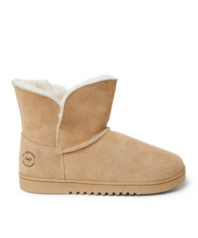 Women's Paige Genuine Suede Bootie Tan/Beige $33.12 Shoes