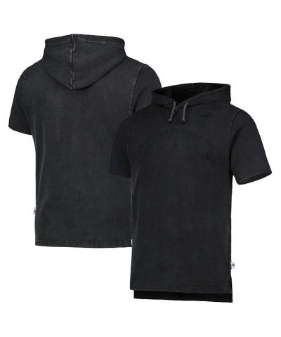 Men's Black New York Knicks Tonal Short Sleeve Pullover Hoodie $36.50 Sweatshirt