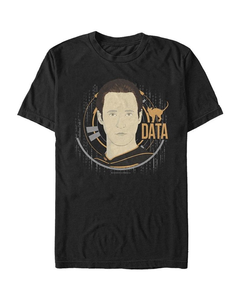 Star Trek Men's Data Big Face Short Sleeve T-Shirt Black $18.89 T-Shirts