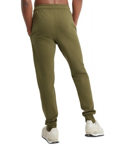 Men's Powerblend Standard-Fit Logo-Print Fleece Joggers Green $23.20 Pants