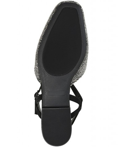 Women's Nysha Rhinestone Flat Black $47.00 Shoes