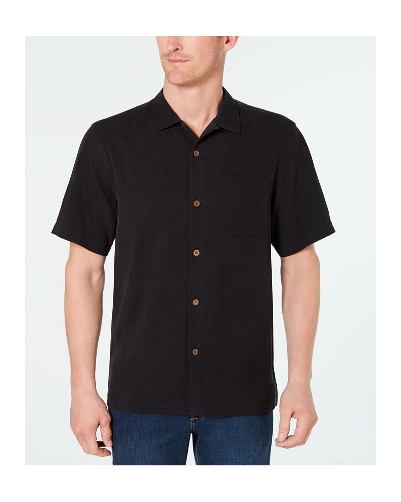 Men's Weekend Tropics Silk Shirt Black $47.09 Shirts