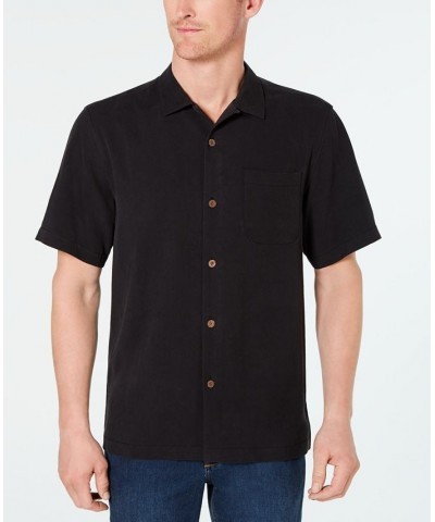 Men's Weekend Tropics Silk Shirt Black $47.09 Shirts