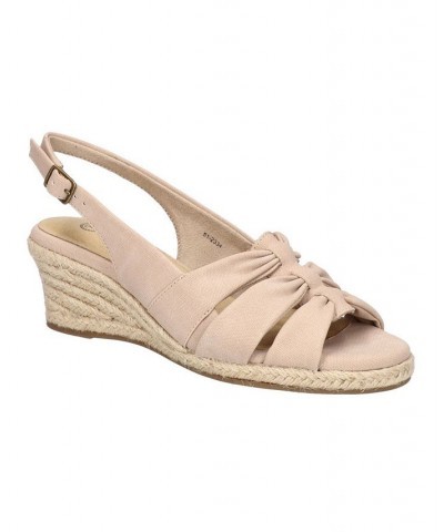 Women's Cheerful Espadrille Wedge Sandals White $36.50 Shoes