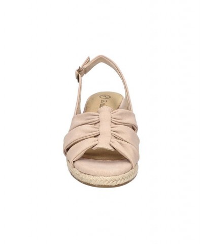 Women's Cheerful Espadrille Wedge Sandals White $36.50 Shoes