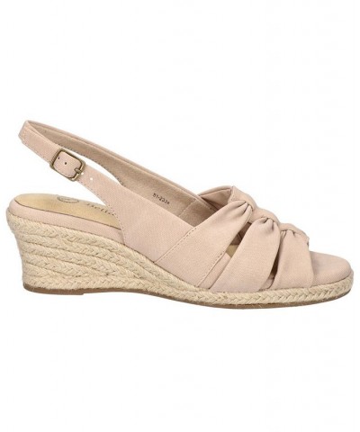 Women's Cheerful Espadrille Wedge Sandals White $36.50 Shoes