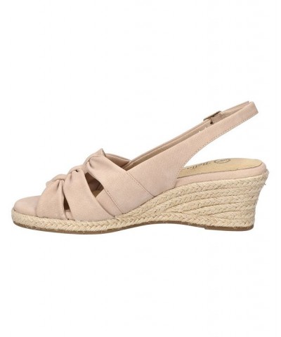 Women's Cheerful Espadrille Wedge Sandals White $36.50 Shoes