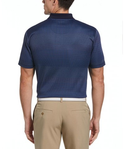 Men's Birdseye Stripe Jacquard Short-Sleeve Performance Polo Shirt Blue $48.40 Polo Shirts