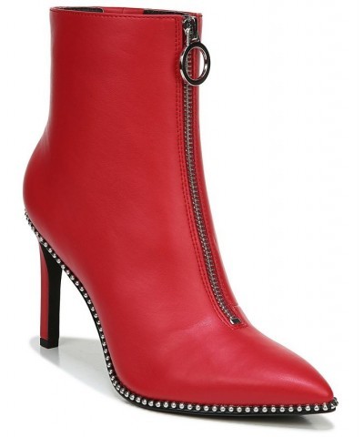 Women's Briget Front-Zip Booties Red $21.12 Shoes