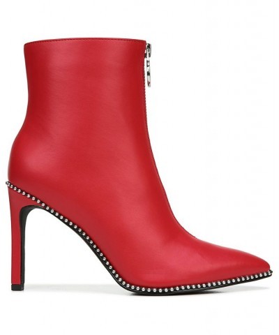 Women's Briget Front-Zip Booties Red $21.12 Shoes