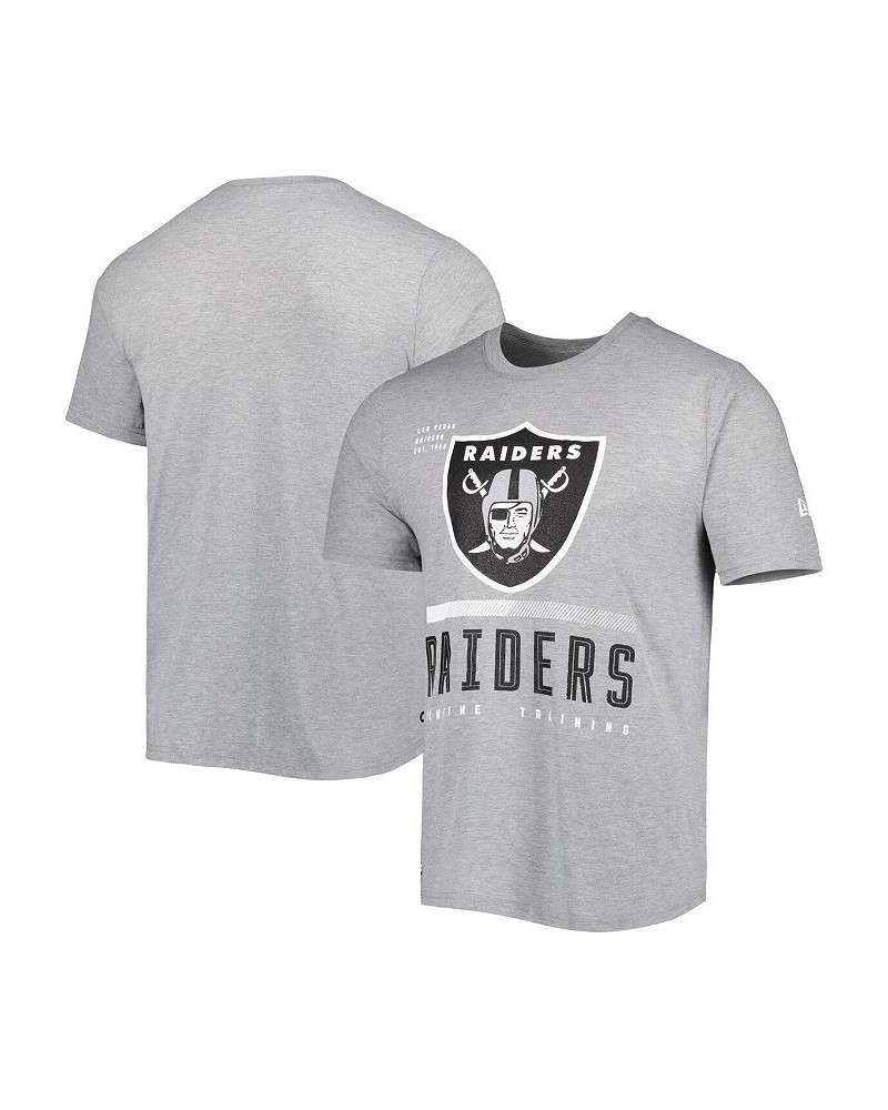 Men's Heathered Gray Las Vegas Raiders Combine Authentic Red Zone T-shirt $17.97 T-Shirts