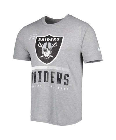 Men's Heathered Gray Las Vegas Raiders Combine Authentic Red Zone T-shirt $17.97 T-Shirts