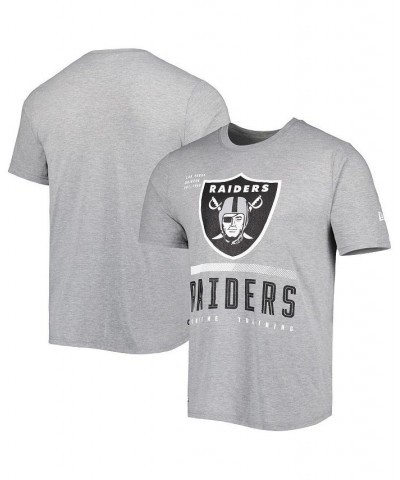 Men's Heathered Gray Las Vegas Raiders Combine Authentic Red Zone T-shirt $17.97 T-Shirts